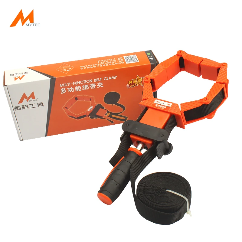 

Band Clamp with Quick-Release Levers 4M Strap Belt Clamps Ratcheting Picture Frame Corner Mitre Clamp Woodworking Tools