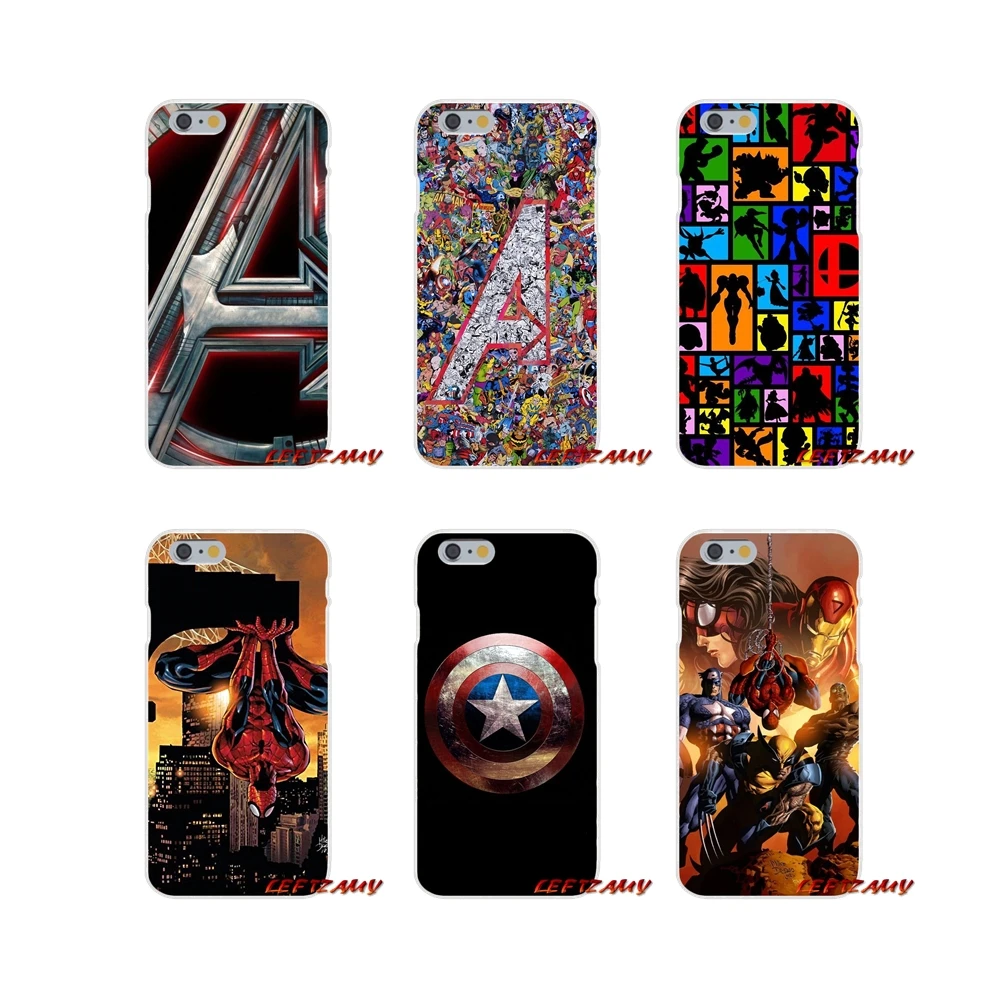 Accessories Phone Shell Covers Avengers Captain America Shield Iron man For iPhone X XR XS MAX 4 4S 5 5S 5C SE 6 6S 7 8 Plus | Мобильные