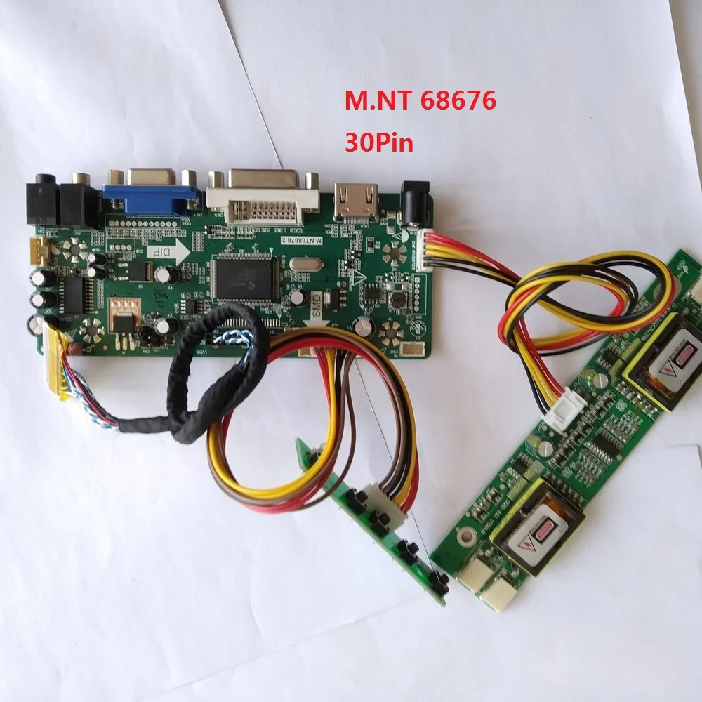 Комплект для HSD190ME13-A16 1280X1024 плата контроллера 30pin 1" панель экрана HDMI драйвер LVDS 4 лампы VGA DVI M. NT68676 DIY
