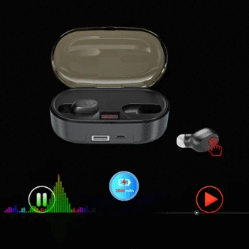 

8D Stereo TWS 5.0 Bluetooth Earphone Wireless Earbuds IPX6 Waterproof Headset 2600mAh LED Smart Power Bank auriculares elari Ap2