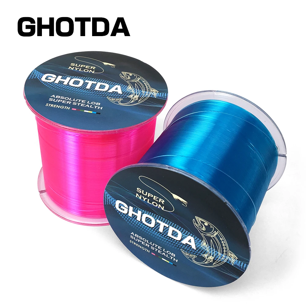 GHOTDA 500 متر يطير المياه العذبة واضح سوبر قوي اليابان حيدة حبل صيد من النيلون
