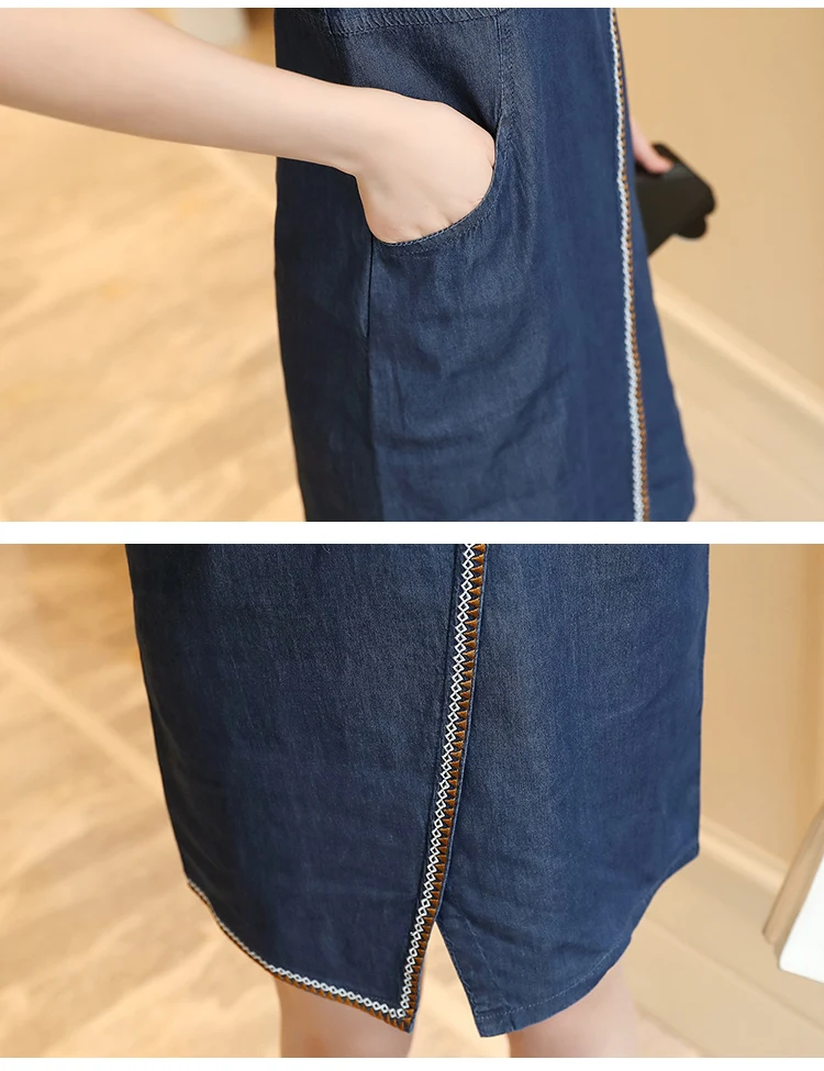 Модное корейское обтягивающее джинсовое платье с высокой талией для женщин, лето, новое женское джинсовое платье с коротким рукавом, мини Vestdios Q16
