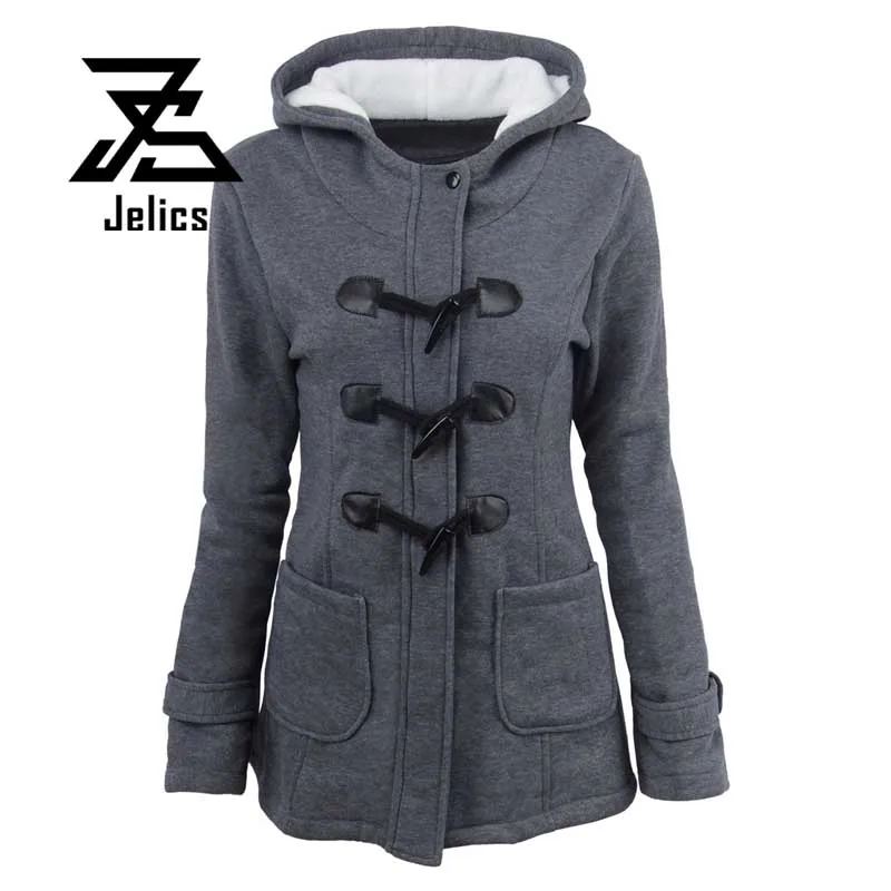 Пальто из хлопка Jelics Женская Повседневная куртка пальто модные простые