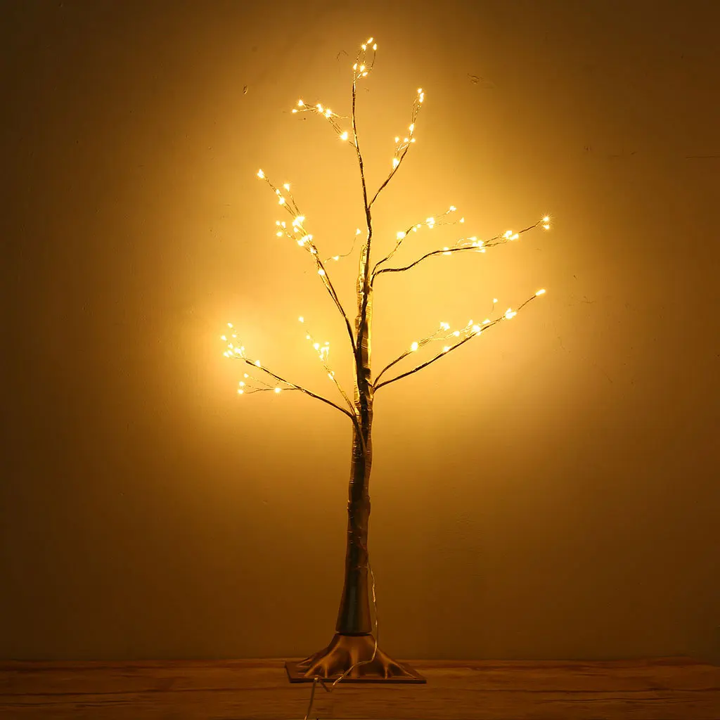 Европейский 220V 150 LED медный провод плагин в форме дерева Добро пожаловать дерево Моделирование лампы моделирование дерево год фонарь для дома