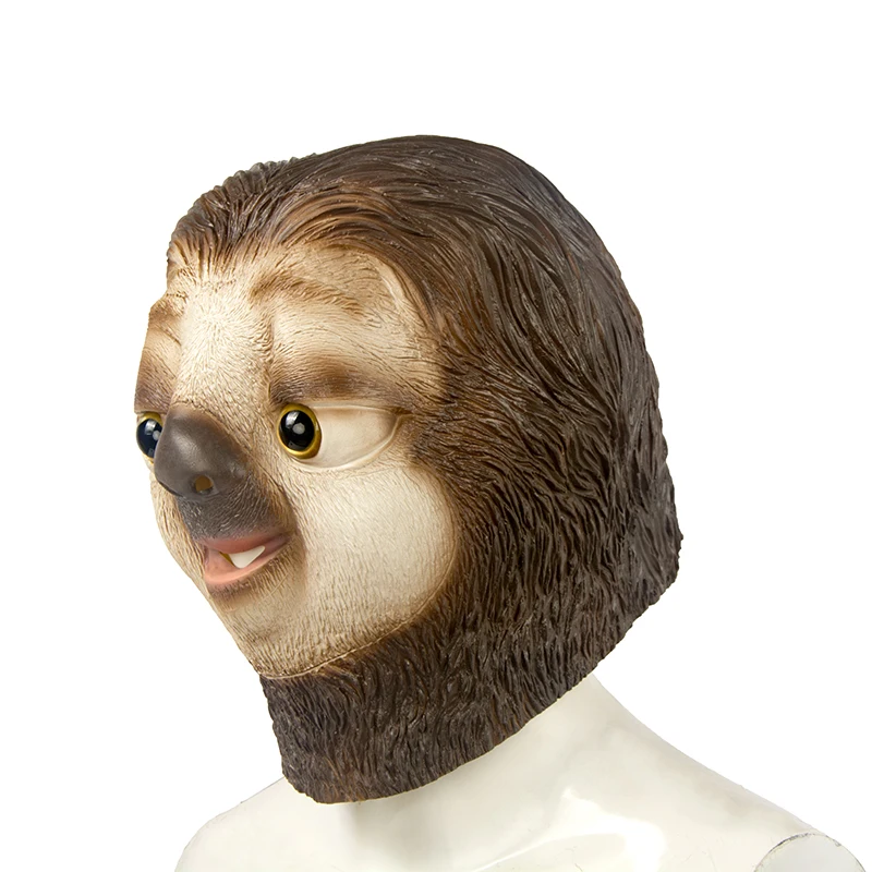 ManLuYunXiao Movie Zootopia Sloth Mask Nick Wilde Latex Full Head Cosplay  Animal Mask Halloween Party Prop