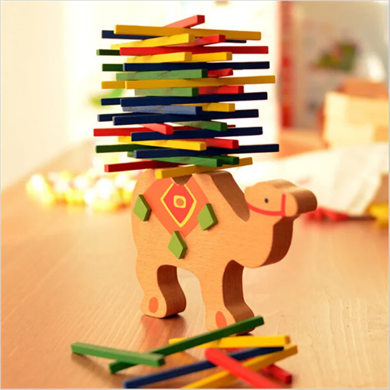 Детские игрушки Обучающие Слон/верблюд балансирующие блоки деревянная игрушка Деревянный Баланс игры Монтессори блоки подарок для ребенка MU881831