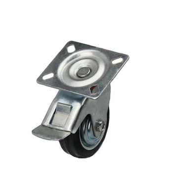 

Heavy Duty 360 degree Swivel 75mm Rubber Castor Wheels With Brake