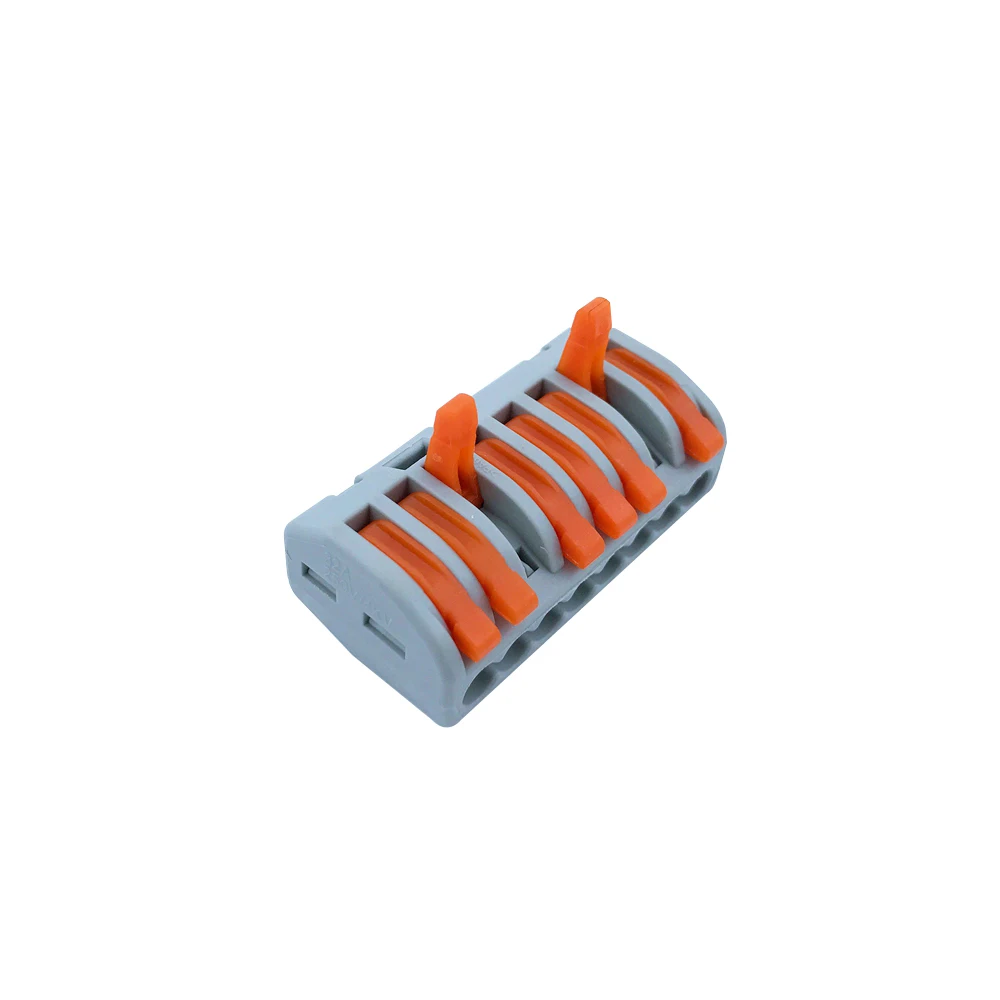 

Wago Wire Connector 222-418 10PCS Lucency Cage Spring Universal Fast Wiring Conductors Terminal Block High Quality China