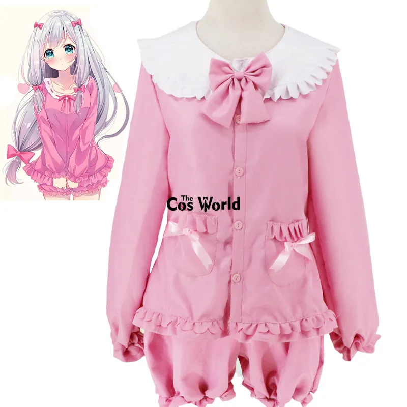

Eromanga Sensei Izumi Sagiri Cute Pajamas Nightgown Sleepwear Tops Pants Uniform Outfit Anime Cosplay Costumes