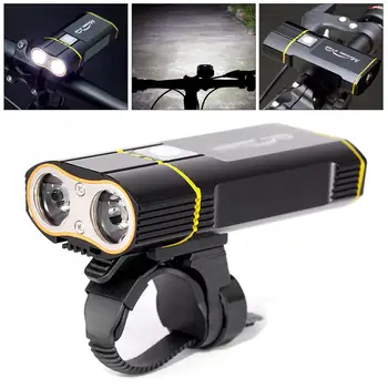 

2400LM Rechargeable 5 Modes 5200mAh Hard Light with 360 Degree Rotation Bracket for Bike Front Headlight Cycling Bicycle