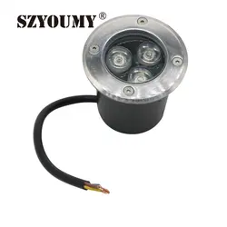 SZYOUMY 3 W светодиодный подземный свет DC 12 V светодиодное напольное освещение вкапываемый светодиодный светильник теплый
