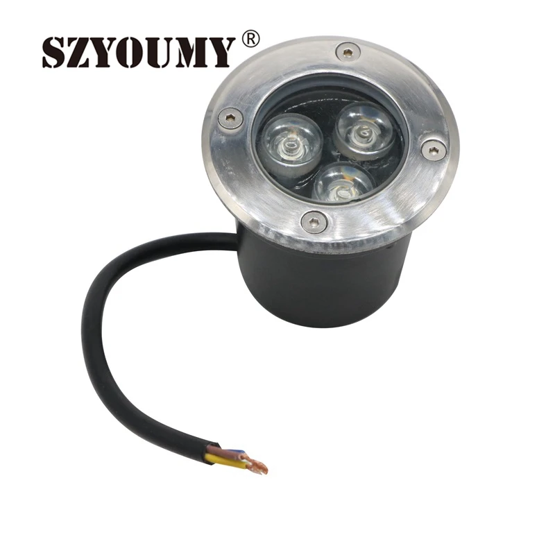 

SZYOUMY 3W LED Underground Light DC 12V LED Deck Light Led Inground Light Warm White/White/Red/Green/Blue/RGB FEDEX Ship