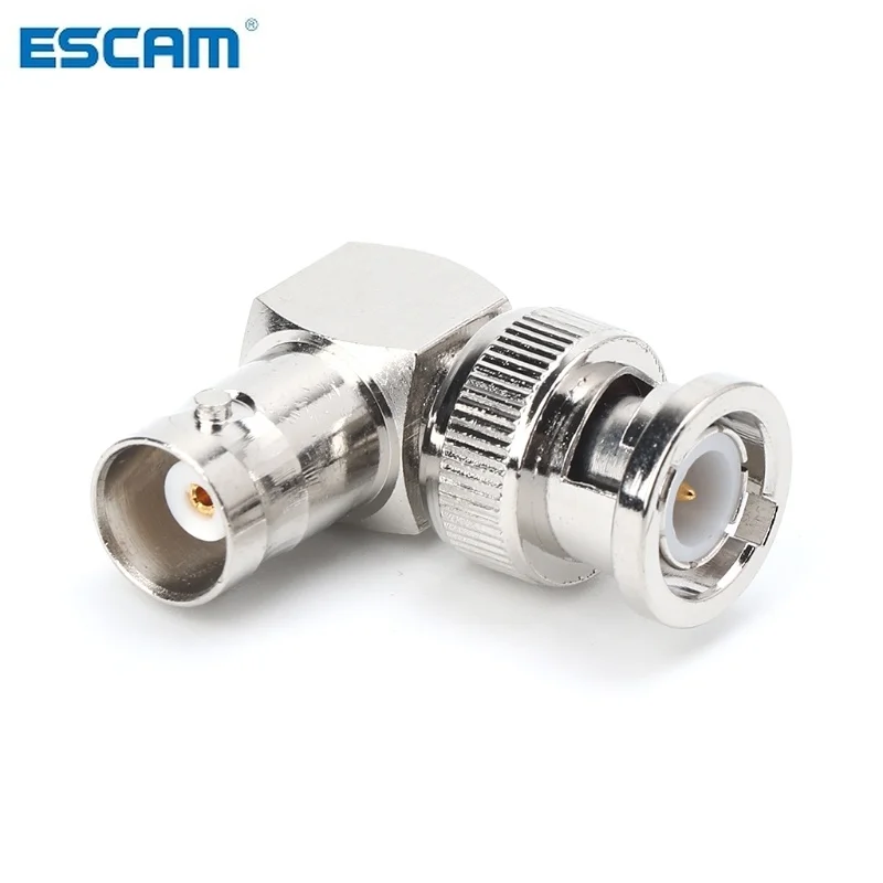 Переходник коаксиального кабеля ESCAM RF l образный разъем BNC с прямым углом к