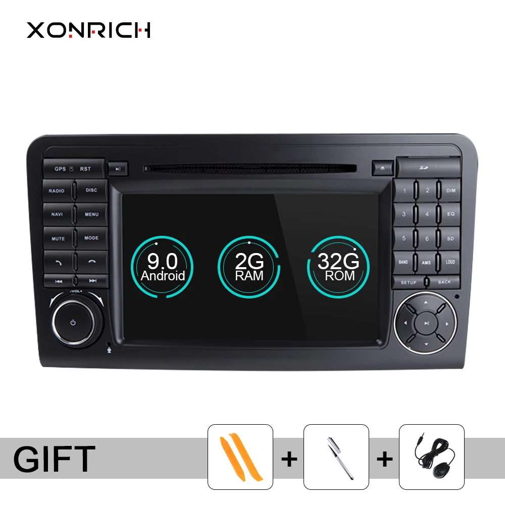 2Din Android 9 0 автомобильный DVD мультимедийный плеер для Mercedes Benz ML W164 X164 ML350 ML500 GL320