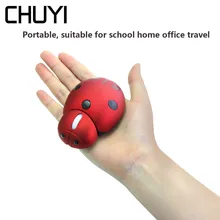 CHYI 2,4 ГГц мини беспроводная мышь милый мультфильм божья коровка мыши USB 3000 dpi лазерный 3D компьютер маленький Mause для детей ноутбук ПК