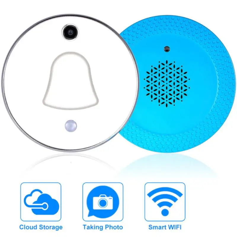 

Mini Doorbell Smart Wireless WiFi Video Doorbell Photos Automatically Cloud and Local Storage Mobile Phone APP Burglar Alarm