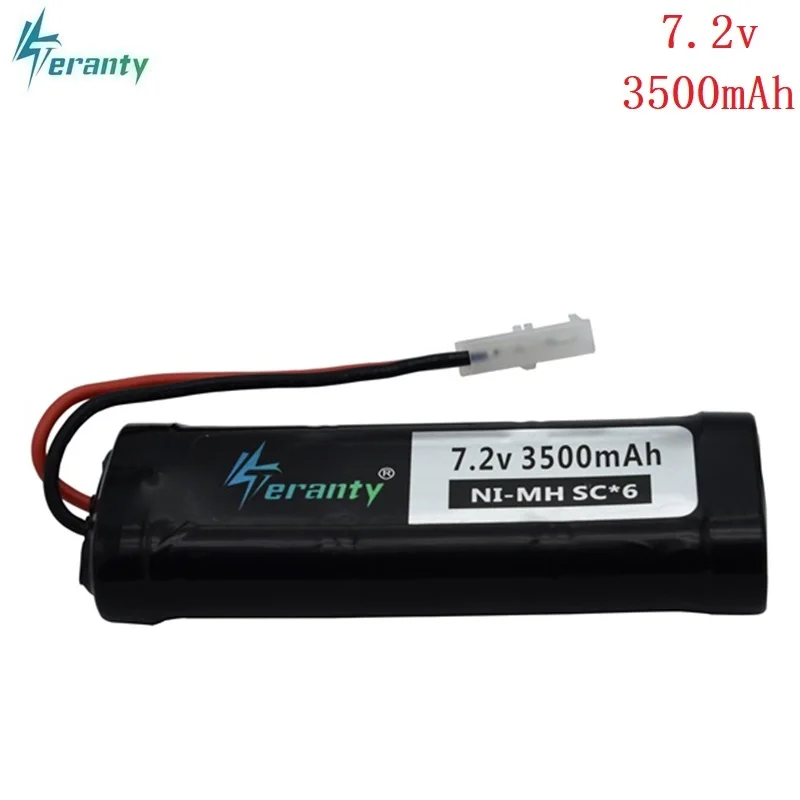 

SC*6 Cells 7.2V 3500mAh 15c can Rechargeable Ni-MH Battery Pack with 2P Tamiya Plug for RC Remote control toys RC Cars Battery