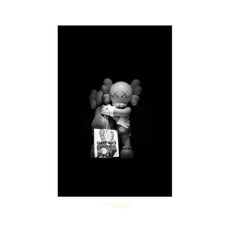 

30CM X 40CM KAWS SEEING/WATCHING PLUSH BFF XX Companion Gallery Art Canvas Pop Contemporary Picture for Living Room Blank Wall