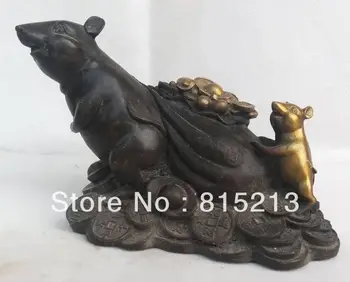 

bi00364 Art EXQUISITE CHINESE BRONZE STATUE:mouse