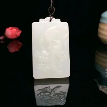 

h21# Exquisite Hetian jade carving pendant