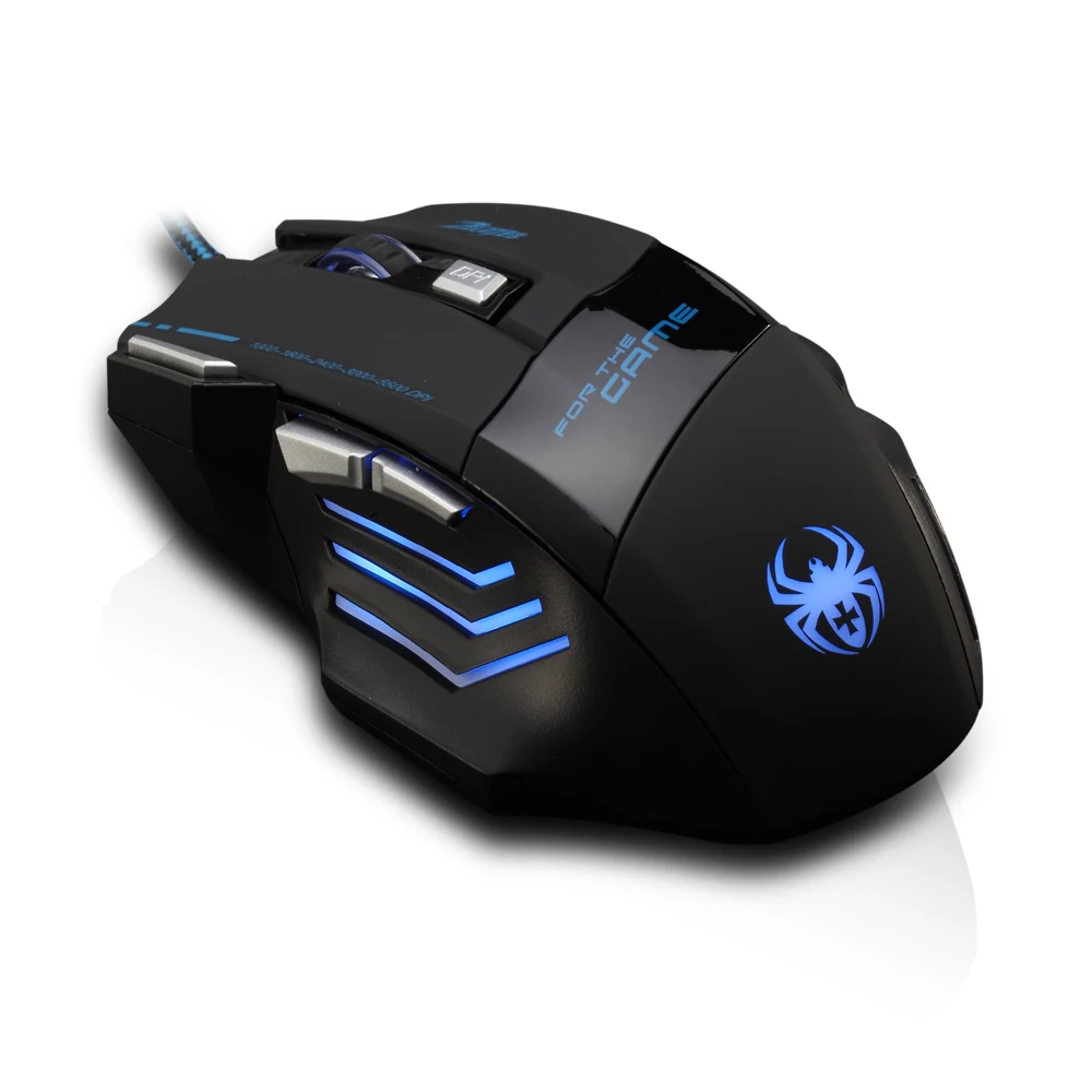 ZELOTES T 80 игровая мышь 7200 точек/дюйм подсветка многоцветная светодиодная