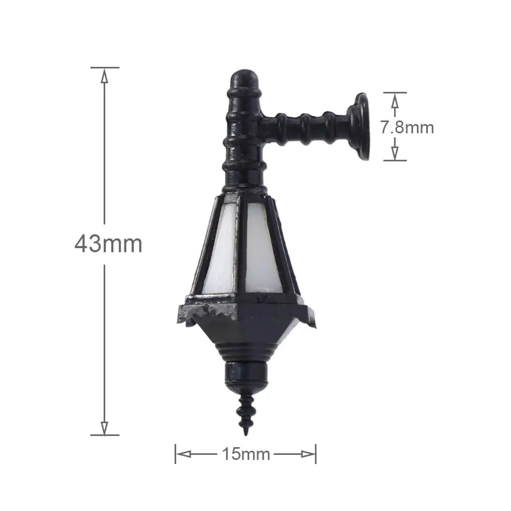 10 шт. 1:25-1:200 модель лампы садовое Наружное освещение Настенные светильники железнодорожная макет Миниатюрная модель здания LBD - Цвет: 1-25 43mm