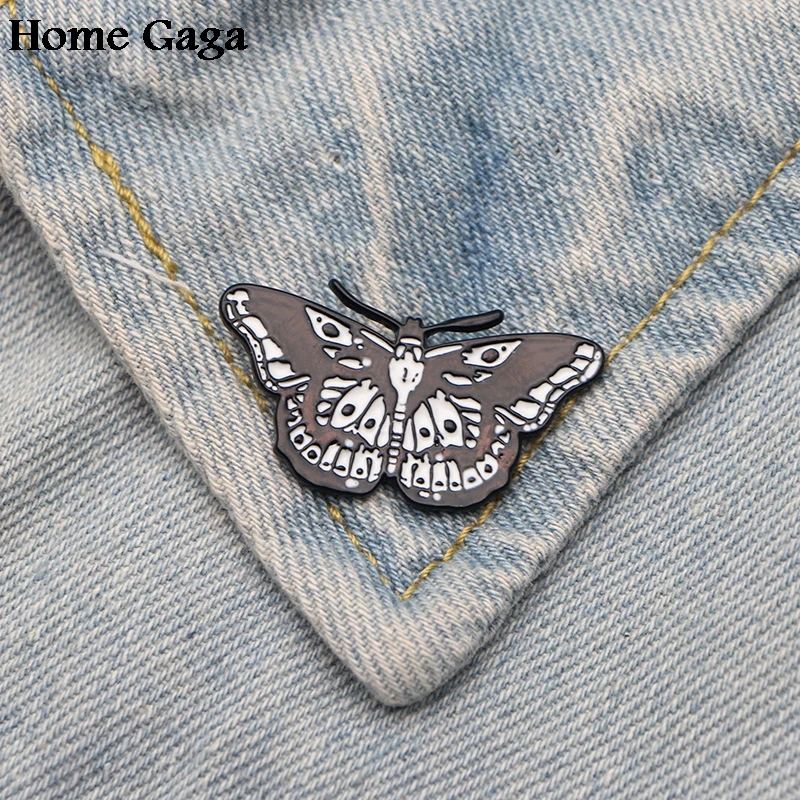 Homegaga Бабочка татуировки Смешные булавки рюкзак одежда броши для мужчин и женщин