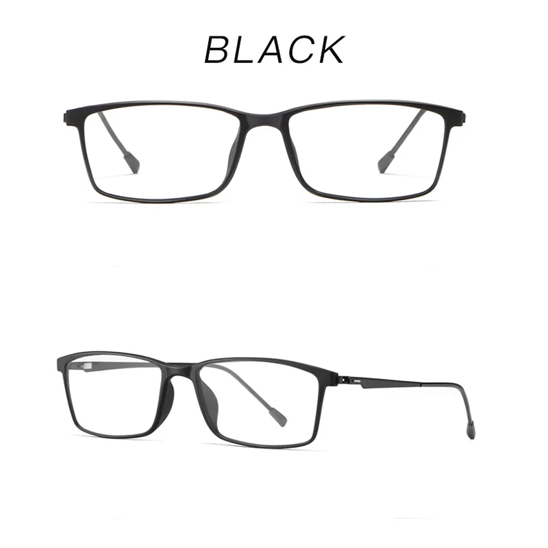 MAITENAZ TR оправа из сплава, очки для чтения с защитой от усталости, ультралегкие очки для мужчин и женщин+ 1,0+ 1,5+ 2,0+ 2,5+ 3,0+ 3,5+ 4,0 E0207 - Цвет оправы: Black