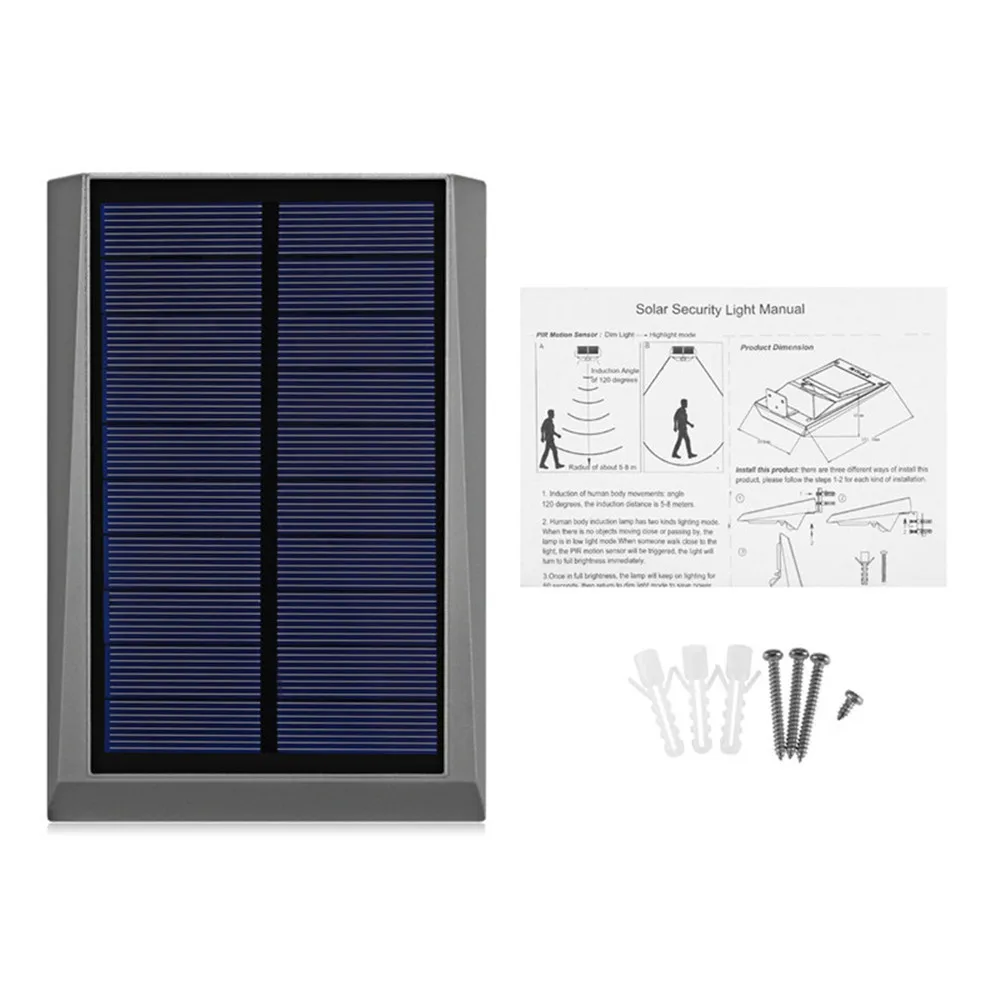 Levou ao ar Sensor de Movimento de Emergência Lâmpada de Parede 18 à Prova Água Livre Solar Jardim Pir 3.7 v d' Luz 18 wall solar lamp