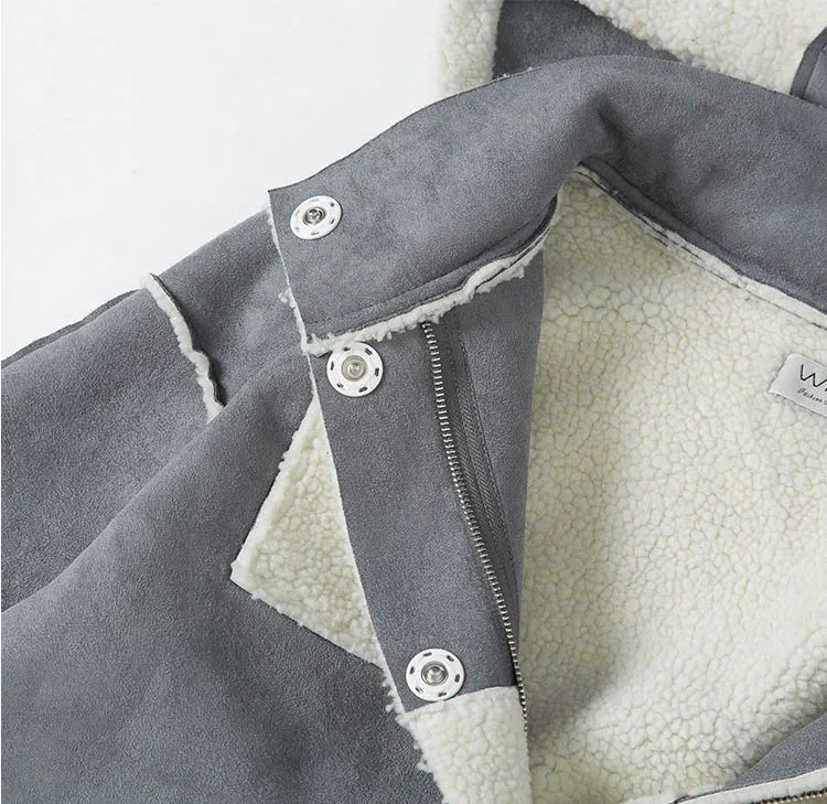 suede leather coat grey 13