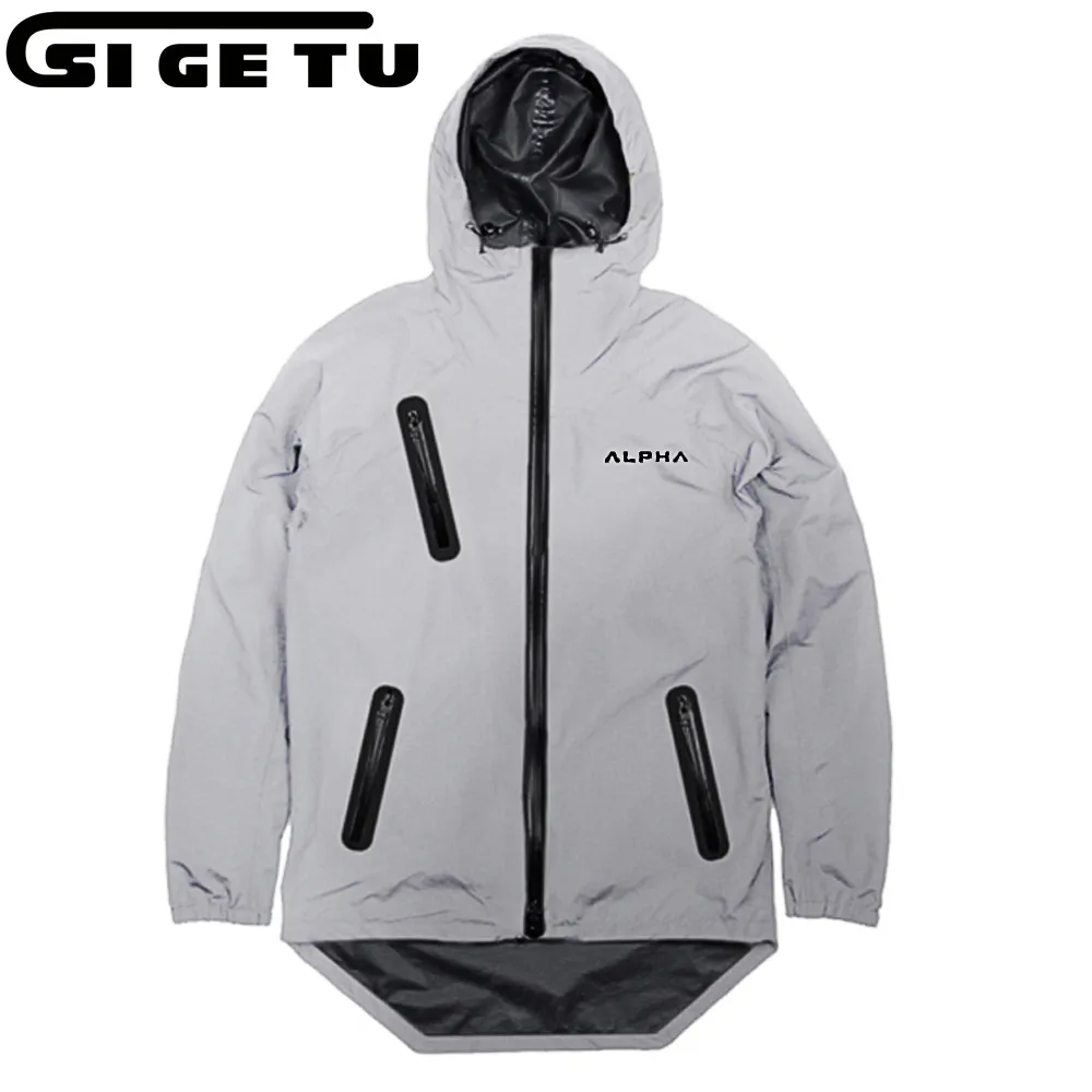 

2017Winter Male Sport Running Coat Loose Long Sleeve Zip Hooded Cardigan Clothing Fitness Training Windproof Sports Jacket men