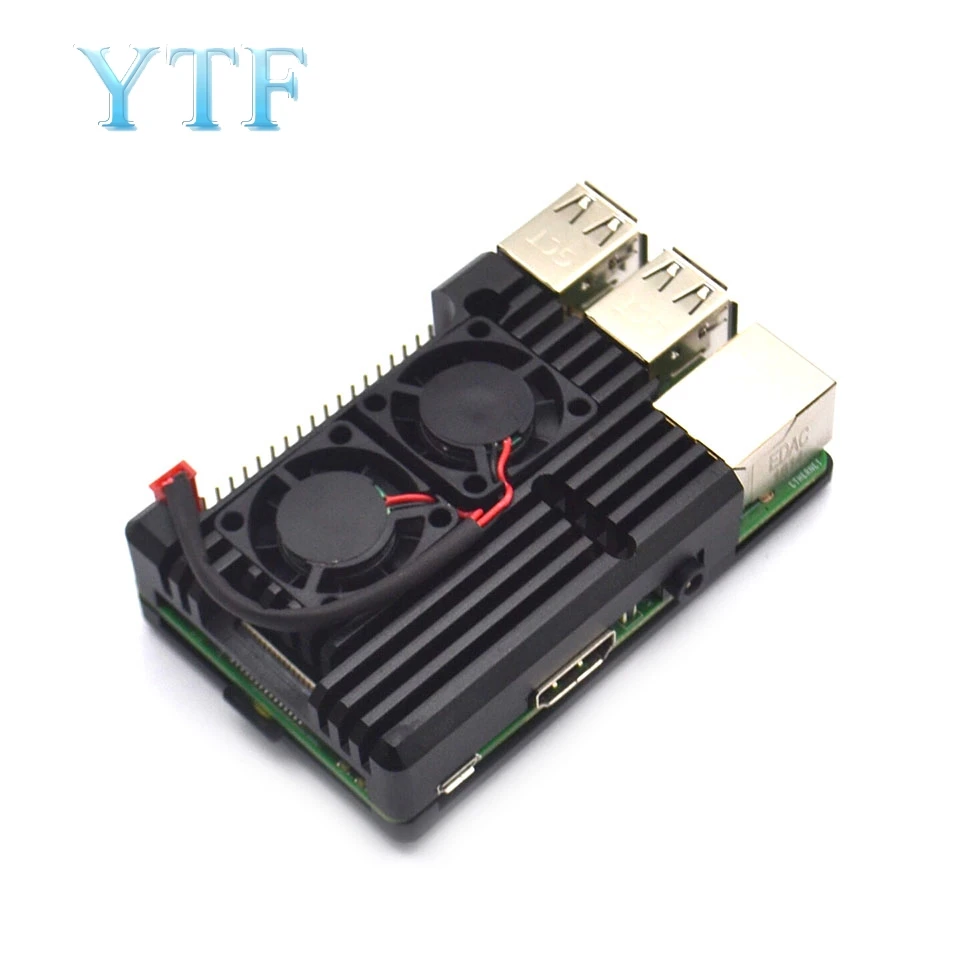 Raspberry Pi 4B 3B+ модель+(плюс) двойной вентилятор системы охлаждения модуль с радиатором для Pi3 B+/NESPi Корпус Ультратонкий вентилятор