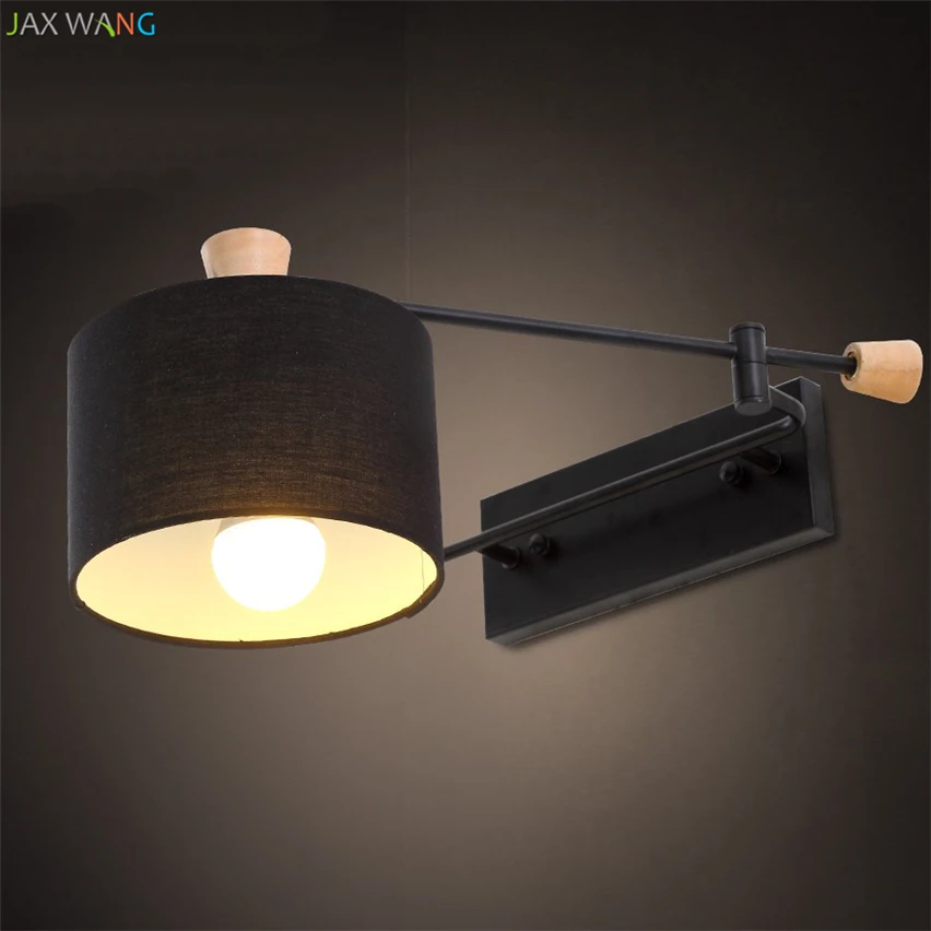 Nordic Modern Wall Lights Fabric Lampshade Lamp For Living Modern Wall Lights Fabric Lampshade