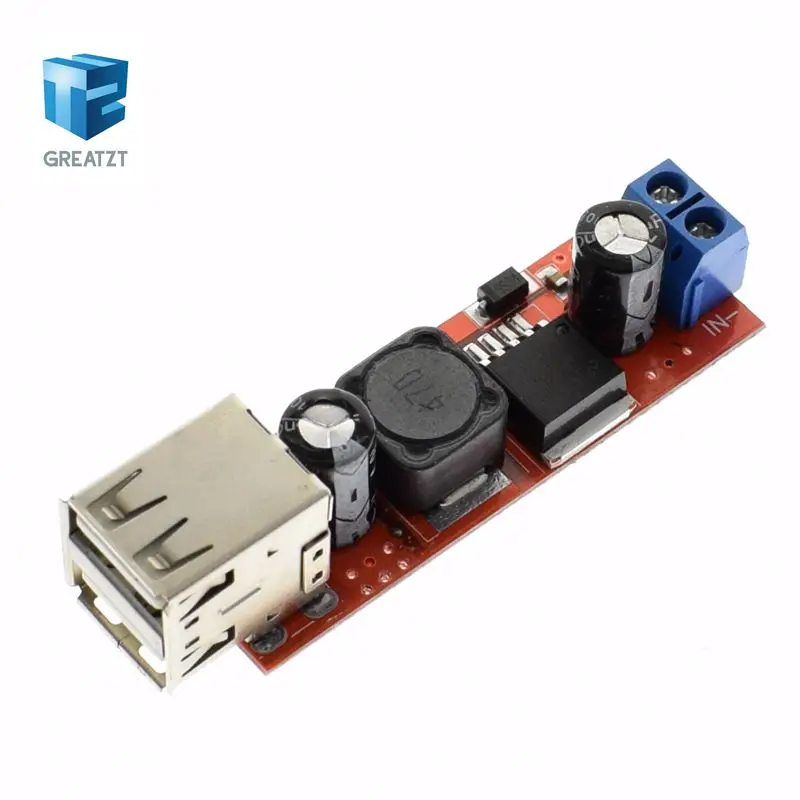

DC 6V-40V To 5V 3A Double USB Charge DC-DC Step-down Converter Module For Vehicle Charger LM2596 Dual USB