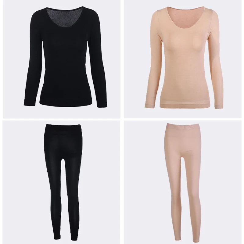 Winter Women Thermal Underwear 37 Degree Constant Temperature Long Johns for Women Ultrathin Elastic Seamless Underwears