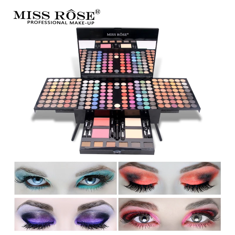 MISS ROSE Shimmer Matte Eyeshadow Pallete Set Glitter Eye Shadow Palette Beauty Tool Long Lasting Professional Make Up Cosmetics