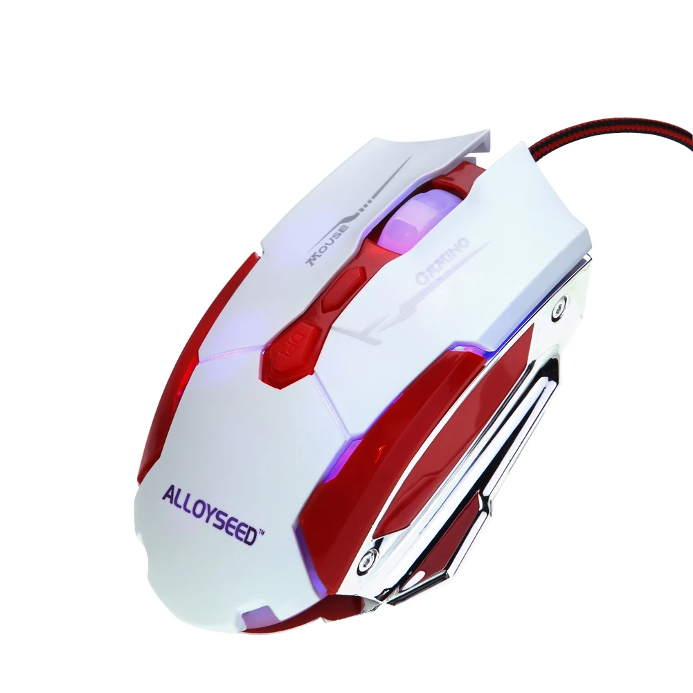 ALLOYSEED Проводная usb-мышь игровая мышь 7 кнопок 3200 точек/дюйм мыши светодиодный Оптический для компьютера ПК настольный ноутбук подарки