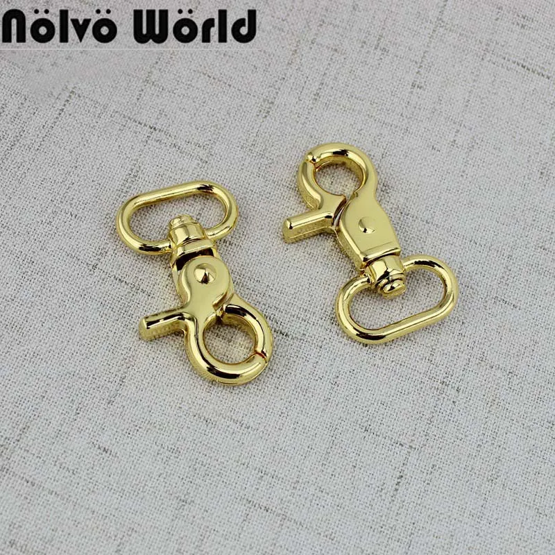 

4pcs 30pcs 16mm 20mm 25mm Deep gold swivel Clasp hooks thick clasp leather purse bags handbags adjusted parts hardware