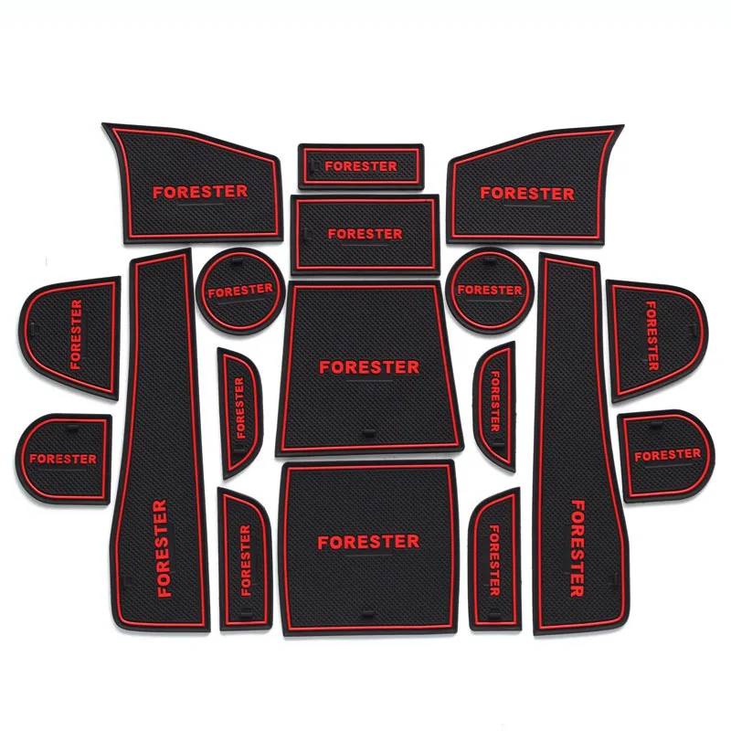 

18Pcs Lot Car Interior Upholstery For Subaru 13-18 Foresters Rubber Mat Car Accessories Non-Slip Mat Auto Accessories Interior