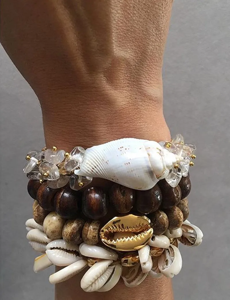 

gold Cowrie shell Bracelet femme Adjustable boho Macrame friendship bracelet Real Seashell Bracelet Mothers Day Jewelry Gift new