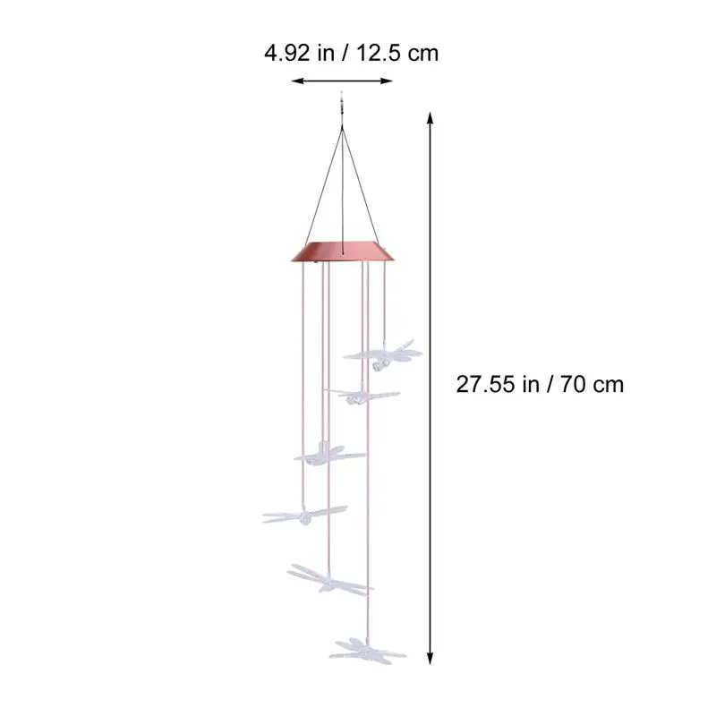 BESTOYARD Цвет изменение Солнечный Фламинго дерево света Wind Chime подвес светодиодный Multi-Цвет ночник для сада патио украшения