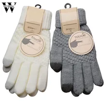 Вязанная шерстяная человек Для женщин зимние Утепленная одежда Варежки перчатки