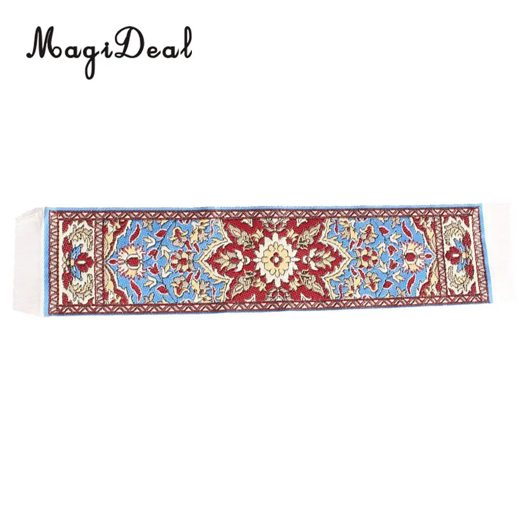 MagiDeal Colorful 1/12 Scale Silk Woven Rug Floor Coverings Carpet DollHouse Furniture Miniatures Toy for House Decor 8Kinds
