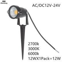 COB Garden Lawn Lamp Light 220V 110V 12V 24VOutdoor LED Spike Light 12W 24W 48W Path Landscape Waterproof Spot Bulbs Projector