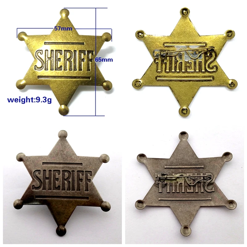 Винтажная брошь с шестигранной звездой, значок в честь воевода полиции, Юбилейная медаль с тиснением