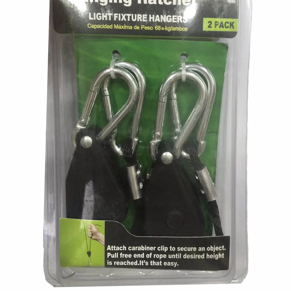 

Idea light Useful Adjustable 1/8" Rope Ratchet Lights Lifters Reflector Led Grow Light Hangers Zinc Alloy Hook Grow Lamps Parts