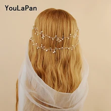 YouLaPan HP98 свадебная тиара свадебный волосы лоза свадебные аксессуары для волос ручной работы Люкс оголовье свадебные украшения для волос