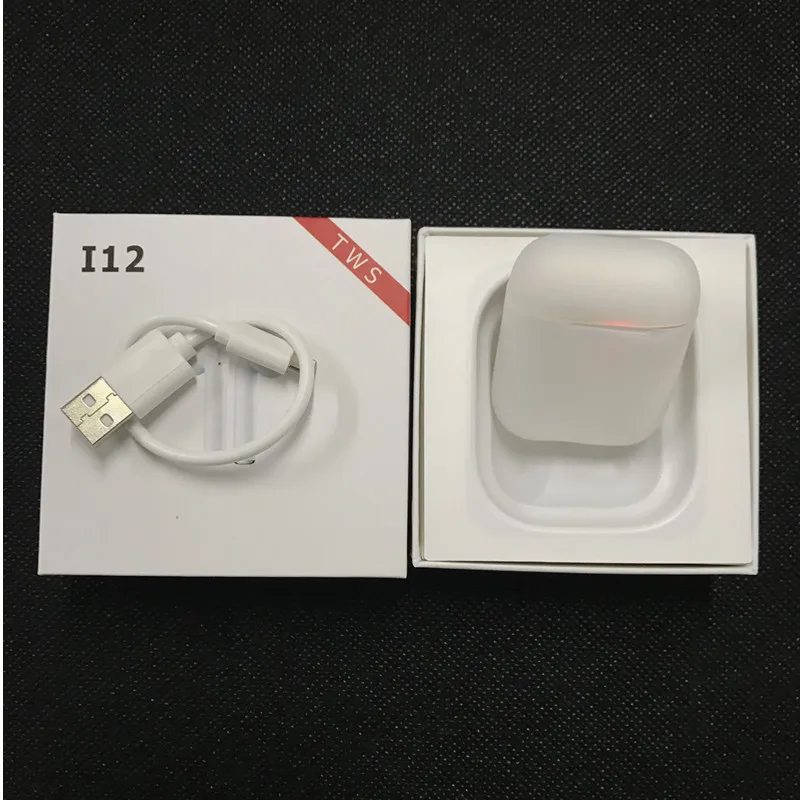 

2019 New i12 TWS Earphone Bluetooth 5.0 Headset Pk i7s i10 i10s Wireless Touch Earbuds With Silicone Case For All Smart Phone