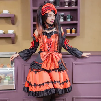 

DATE A LIVE Tokisaki Kurumi Formal Dress Uniform Outfit Nighmare Anime Cosplay Costumes Halloween women cosplay