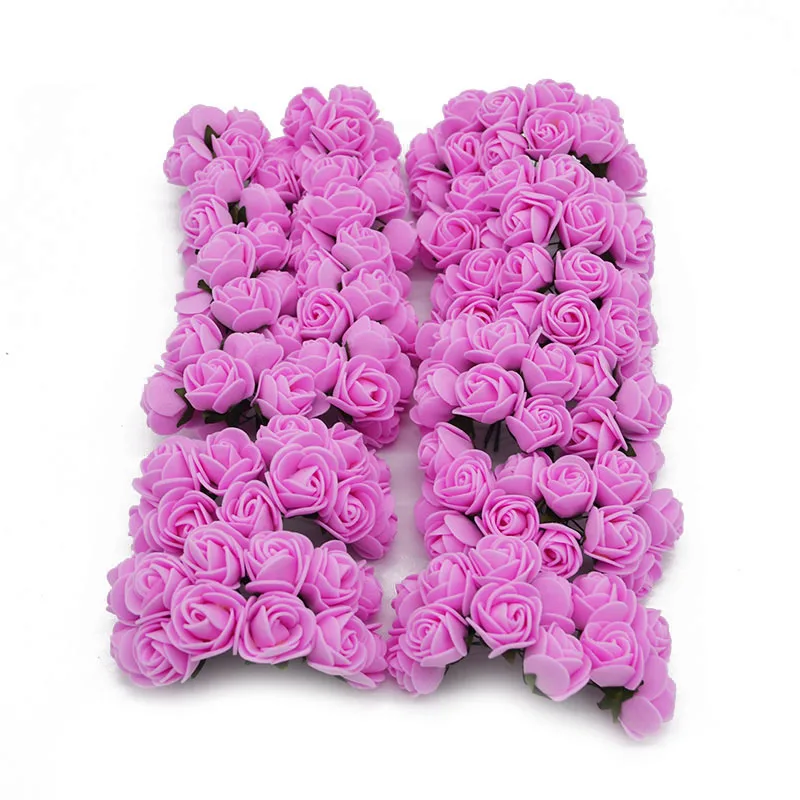 144 голов 2 см искусственные пенные цветы розы Букет сделай сам, поделки ручной работы дома Свадебные украшения Скрапбукинг поддельные цветы 7Z